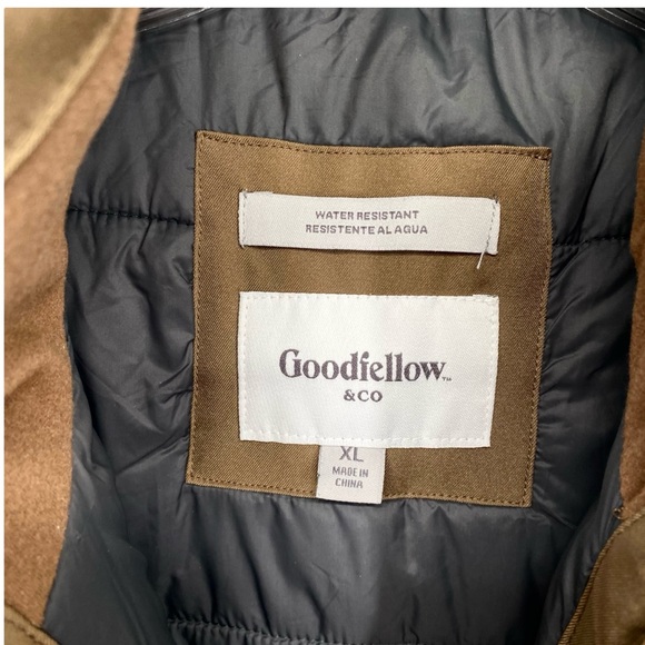 Goodfellow & Co Men’s Tan Parka Water Resistant Coat - Picture 6 of 8